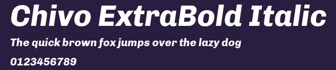 Chivo ExtraBold Italic Preview