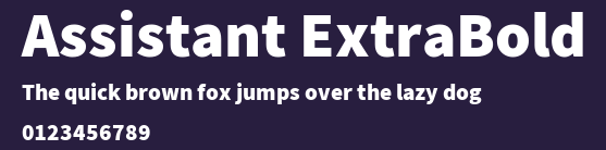 Assistant ExtraBold Preview