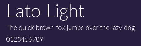 Lato Light Preview