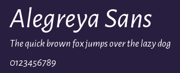 Alegreya Sans Preview