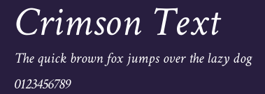 Crimson Text Preview