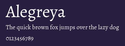 Alegreya Preview