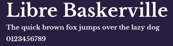 Libre Baskerville Preview