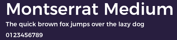 Montserrat Medium Preview