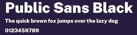 Public Sans Black Preview