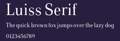 Luiss Serif Preview