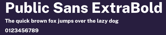 Public Sans ExtraBold Preview