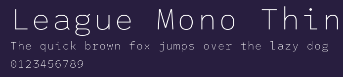League Mono Thin Preview