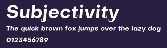 Subjectivity Preview
