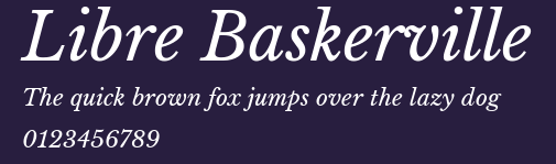 Libre Baskerville Preview