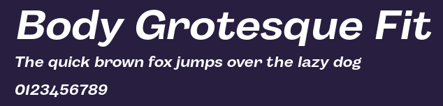 Body Grotesque Fit Preview