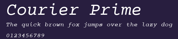 Courier Prime Preview