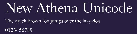 New Athena Unicode Preview