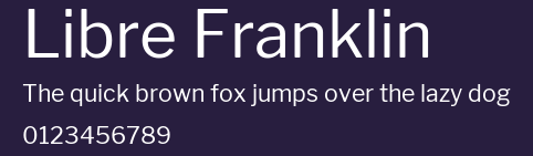 Libre Franklin Preview
