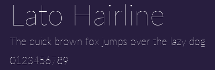 Lato Hairline Preview