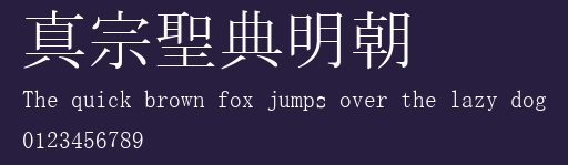 真宗聖典明朝 Preview