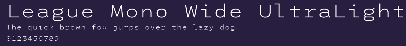 League Mono Wide UltraLight Preview
