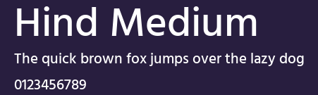 Hind Medium Preview