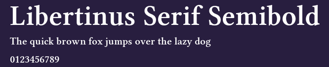 Libertinus Serif Semibold Preview