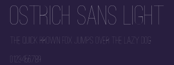 Ostrich Sans Light Preview