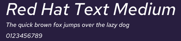 Red Hat Text Medium Preview