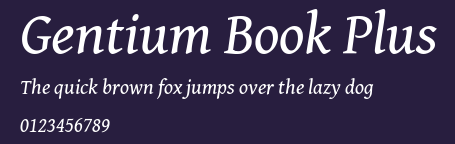 Gentium Book Plus Preview