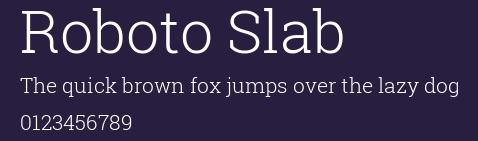 Roboto Slab Preview