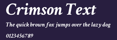 Crimson Text Preview