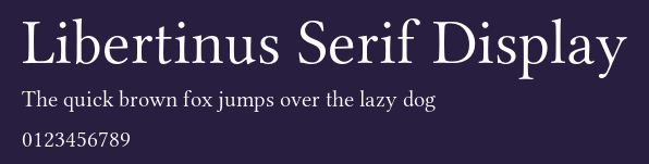 Libertinus Serif Display Preview