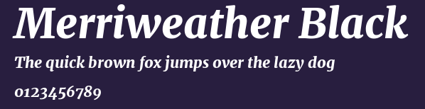 Merriweather Black Preview