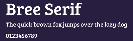 Bree Serif Preview