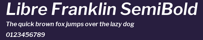 Libre Franklin SemiBold Preview