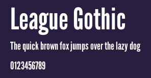 League Gothic Preview