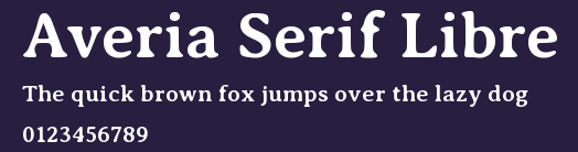 Averia Serif Libre Preview