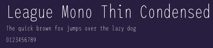 League Mono Thin Condensed Preview