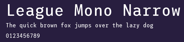 League Mono Narrow Preview