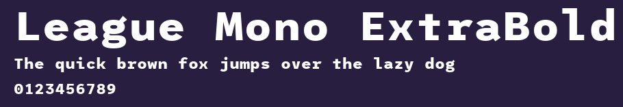League Mono ExtraBold Preview