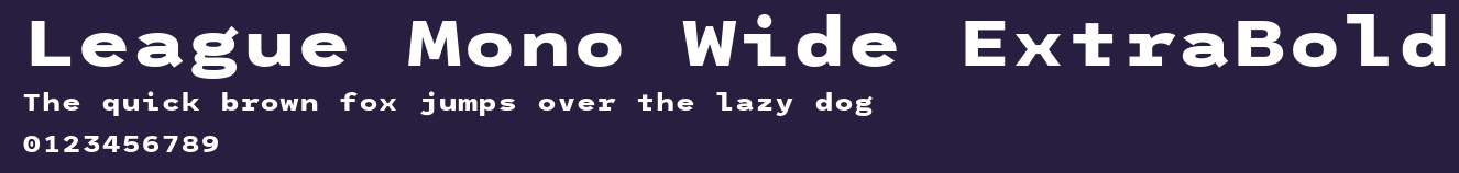 League Mono Wide ExtraBold Preview