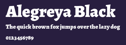 Alegreya Black Preview