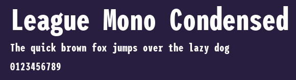 League Mono Condensed Preview