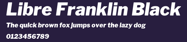 Libre Franklin Black Preview