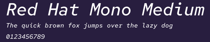 Red Hat Mono Medium Preview