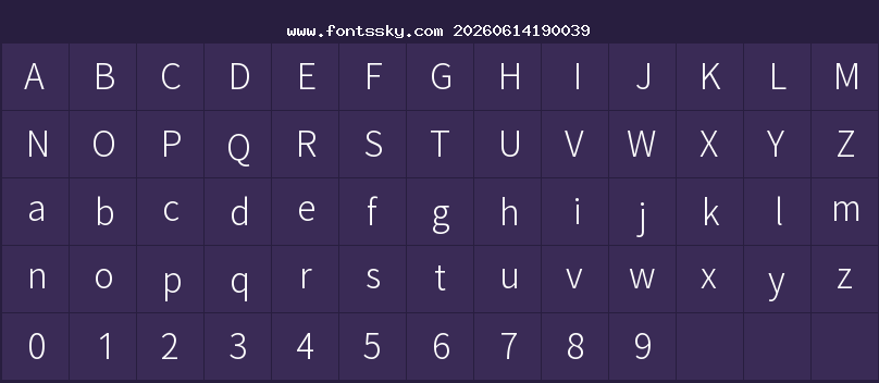 GenYoGothic TW L Character Map