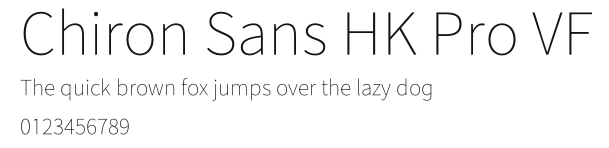 Chiron Sans HK Pro VF Preview