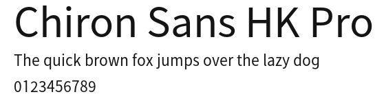 Chiron Sans HK Pro Preview