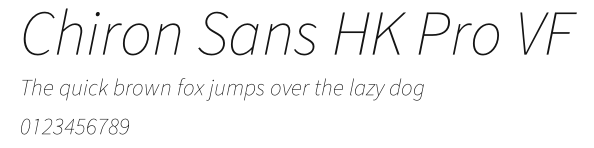 Chiron Sans HK Pro VF Preview