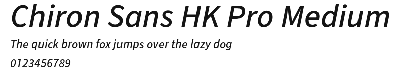 Chiron Sans HK Pro Medium Preview