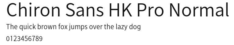 Chiron Sans HK Pro Normal Preview