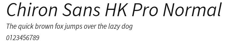 Chiron Sans HK Pro Normal Preview