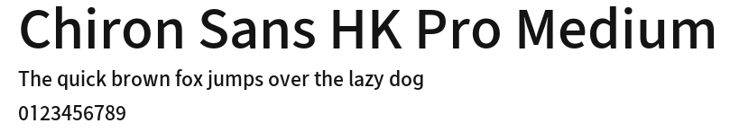 Chiron Sans HK Pro Medium Preview